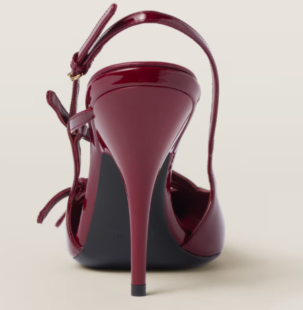 Patent leather slingbacks with buckles - Image 4