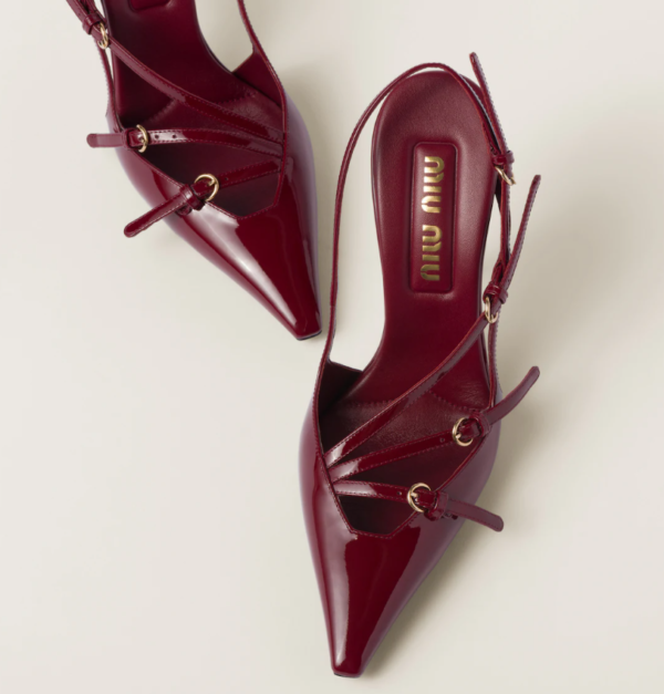 Patent leather slingbacks with buckles - Image 3